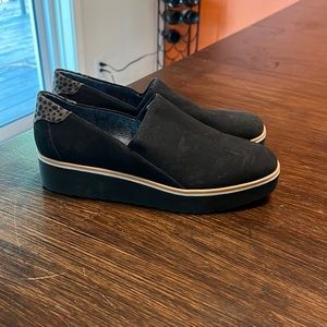 Dr. Scholl’s black wedge slip on shoe.  Never worn.  Size 10.